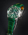 Bespoke Watch Strap in Emerald Green Crocodile