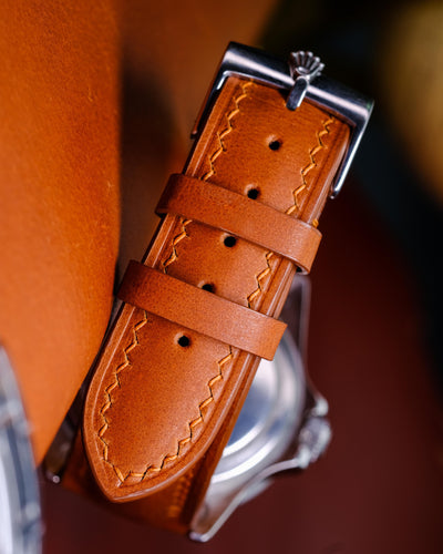 Bespoke Watch Strap in Golden Barenia