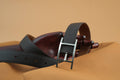 Bespoke Reversible Belt in Black & Chestnut Brown Togo