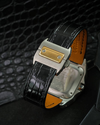 Bespoke Watch Strap in Black Crocodile
