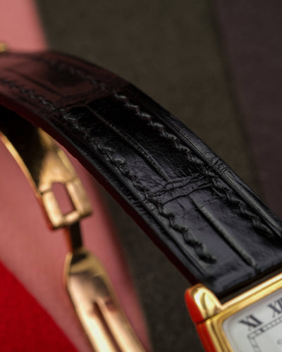 Bespoke Watch Strap in Black Crocodile