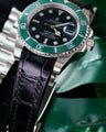 Bespoke Watch Strap in Black Crocodile