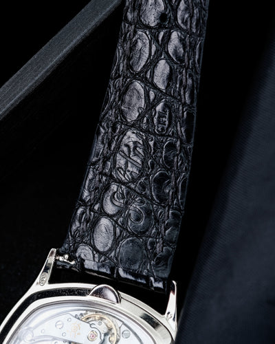 Bespoke Watch Strap in Black Crocodile