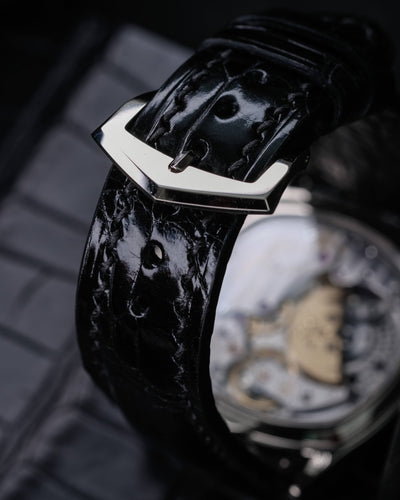 Bespoke Watch Strap in Black Crocodile
