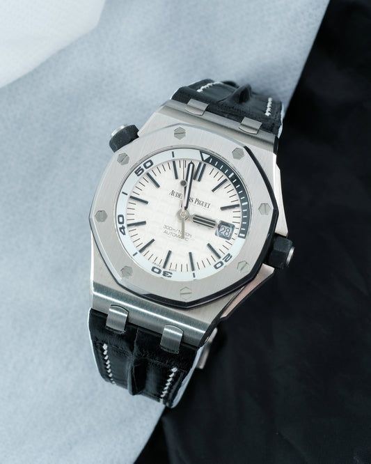 Bespoke Watch Strap in Black Crocodile