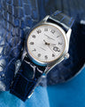 Bespoke Watch Strap in Electric Blue Crocodile