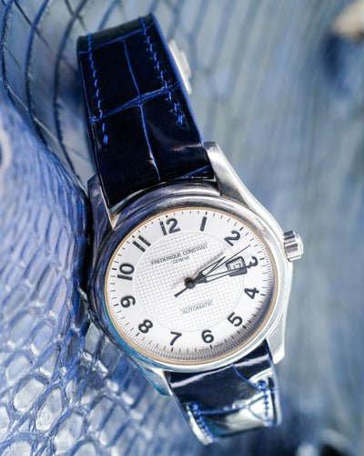 Bespoke Watch Strap in Electric Blue Crocodile