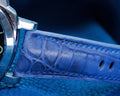 Bespoke Watch Strap in Baby Blue Himalayan Crocodile