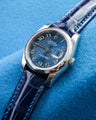 Bespoke Watch Strap in Electric Blue Crocodile