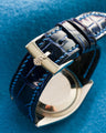 Bespoke Watch Strap in Electric Blue Crocodile