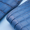 Bespoke Bifold Wallet in Baby Blue Himalayan Crocodile