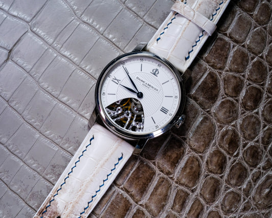 Bespoke Watch Strap in Natural Himalayan Crocodile