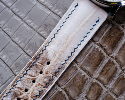 Bespoke Watch Strap in Natural Himalayan Crocodile
