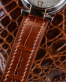 Bespoke Watch Strap in Brown Crocodile