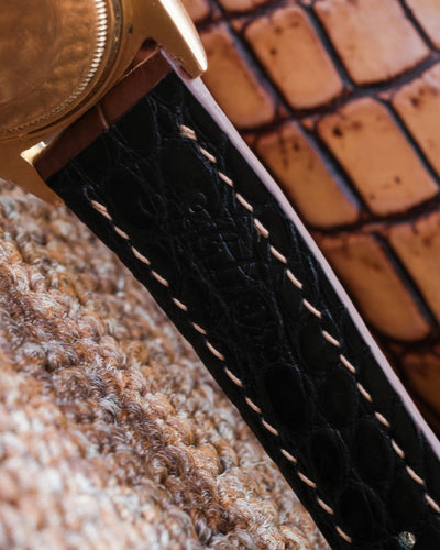 Bespoke Watch Strap in Brown Crocodile