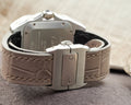 Bespoke Watch Strap in Olive Grey Crocodile