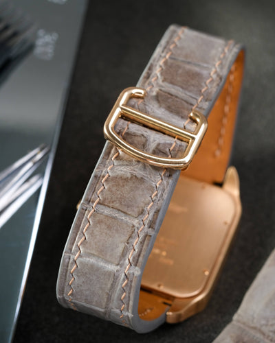 Bespoke Watch Strap in Grey Himalayan Crocodile
