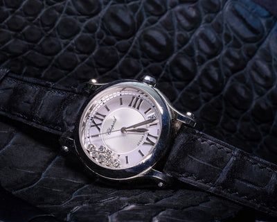 Bespoke Watch Strap in Black Nubuck Alligator