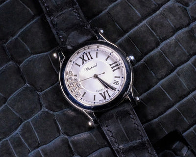 Bespoke Watch Strap in Black Nubuck Alligator