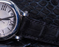 Bespoke Watch Strap in Black Nubuck Alligator