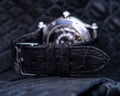 Bespoke Watch Strap in Black Nubuck Alligator