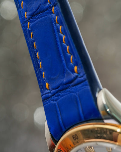 Bespoke Watch Strap in Electric Blue Crocodile