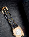 Bespoke Watch Strap in Black Crocodile