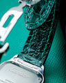 Bespoke Watch Strap in Hunter Green Crocodile