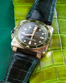 Bespoke Watch Strap in Hunter Green Crocodile