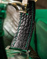 Bespoke Watch Strap in Hunter Green Crocodile
