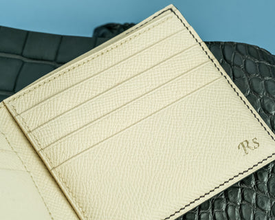 Bespoke Bifold Wallet in Grey Alligator