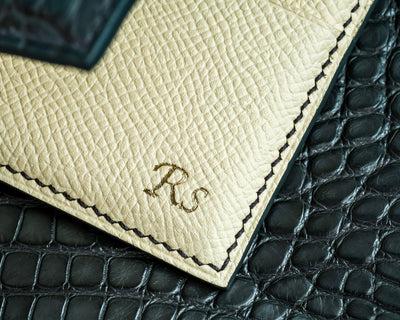 Bespoke Bifold Wallet in Grey Alligator