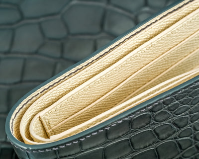 Bespoke Bifold Wallet in Grey Alligator