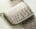 Bespoke Zipper Wallet in Natural Himalayan Crocodile