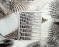 Bespoke Zipper Wallet in Natural Himalayan Crocodile