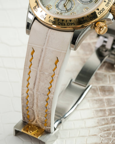 Bespoke Watch Strap in Natural Himalayan Crocodile