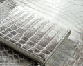 Bespoke Zipper Wallet in Natural Himalayan Crocodile