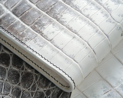 Bespoke Zipper Wallet in Natural Himalayan Crocodile
