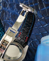 Bespoke Watch Strap in Electric Blue Himalayan Crocodile