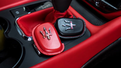 Bespoke Key Fob Covers in Black & Red Nappa