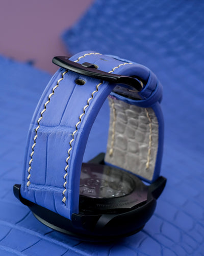 Bespoke Watch Strap in Lavender Purple Alligator