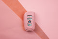 Bespoke Key Fob Cover in Baby Pink Nappa
