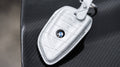 Bespoke Key Fob Cover in Metallic Silver Alligator