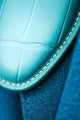 Bespoke Key Fob Cover in Turquoise Blue Crocodile