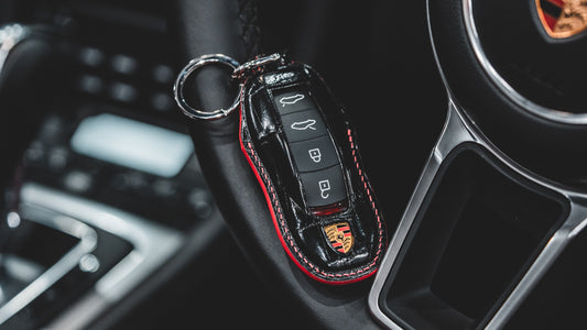 Bespoke Key Fob Cover in Black Crocodile