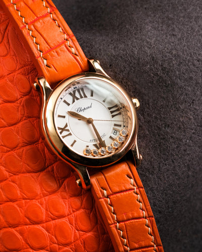 Bespoke Watch Strap in Volcanic Orange Alligator