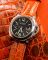 Bespoke Watch Strap in Orange Himalayan Crocodile