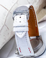 Bespoke Watch Strap in White Crocodile