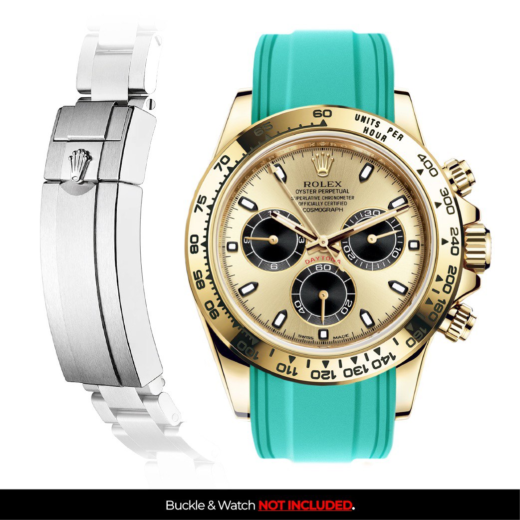 Solitaire Rubber strap for Rolex Daytona (Deployant Clasp