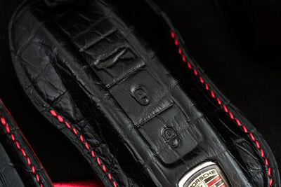 Bespoke Key Fob Cover in Black Crocodile